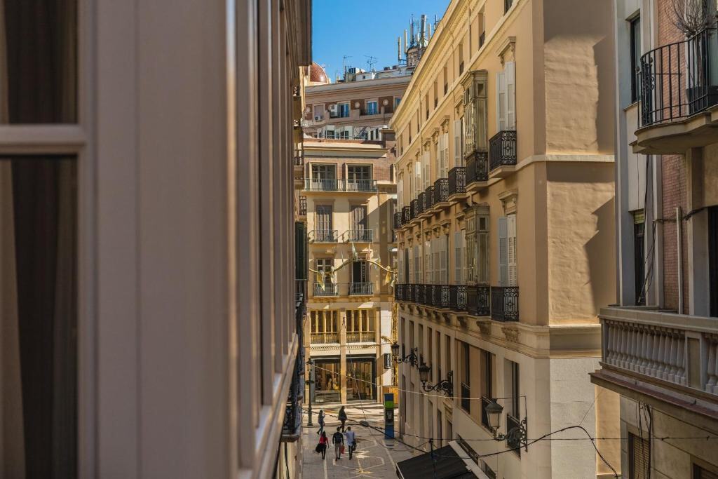 Historic streets of central Málaga seen from the property